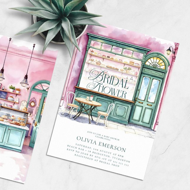 Möhippan Bakery Shop Watercolor Inbjudningar (Skapare uppladdad)