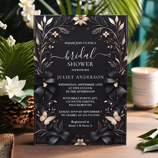 Möhippan Banners Bows Satin Ribbon Cending Inbjudningar (Skapare uppladdad)