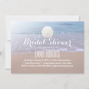 Möhippan Beach Wedding Sand Dollar Inbjudningar