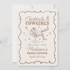 Möhippan Beige Cocktail och Cowgirl Nashville Inbjudningar