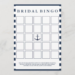 Möhippan Bingo Game i Modern Nautical Navy