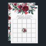 Möhippan Bingo-spel för Winter Bloom Blommigt Inbjudningar<br><div class="desc">Möhippa bingo med en vacker vinter-blomma med vinter-blomma med en koordinerande rygg för en speciellare beröring i extra.  Besök vår butik för att se hela vår samling av röda blommigtar!</div>