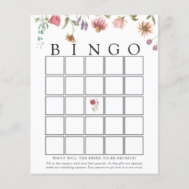 Möhippan Bingo-spelkort för Wildblomsterbloom