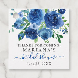 Möhippan Blåa blommor Gåvor Etiketter