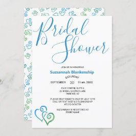 Möhippan Blått Grönt - länkade hörn Inbjudningar