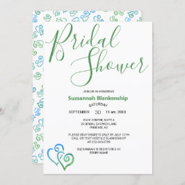 Möhippan Blått länkat grönt -  Inbjudningar