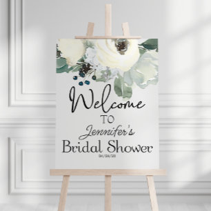 Möhippan Blodblommor för ivorivit Blommigt Elegant Poster
