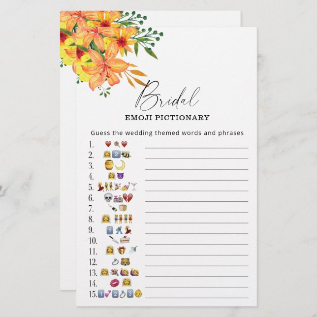 Möhippan blommigt för sommartid med symbolordspel (Fram/baksida)