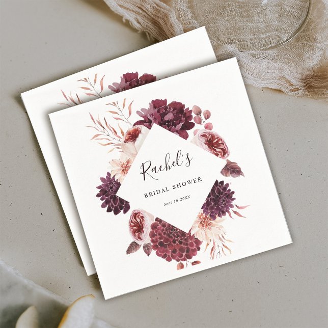 Möhippan Blommigt för vattenfärgen Hösten Romantik Pappersservett (Skapare uppladdad)