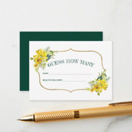 Möhippan Blommigt i Vår Gult anger hur många Tilläggskort