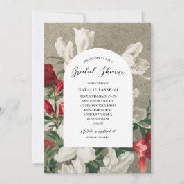 Möhippan Blommigtar för Vintage för vinter-elegant Inbjudningar