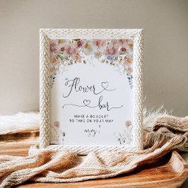 Möhippan Blommor i Rosa Blommar i nedre Pub Poster