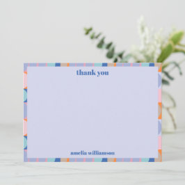 Möhippan Blue Lavender Modern Personlig Tack Kort