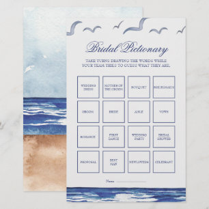 Möhippan Blue Nautical Coastal Sea Pictionary Game