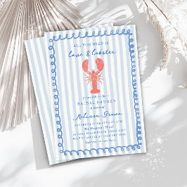 Möhippan Blue Rand Nautical Lobster Inbjudningar
