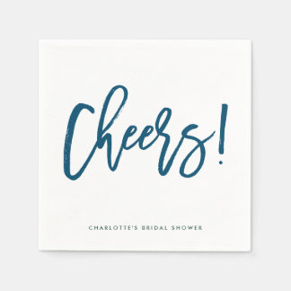 Möhippan Blue Rustic Hand Lettering Cheers Pappersservett