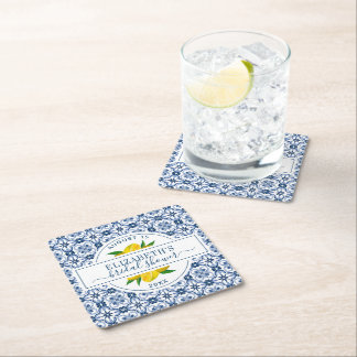 Möhippan Blue Tile i Medelhavet Underlägg Papper Kvadrat
