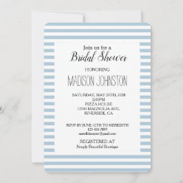 Möhippan Blue White Rand Inbjudningar