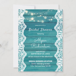 Möhippan Blue Wood Snöre & String Ljus Inbjudningar