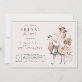 Möhippan Boho Bride och Formal Llama Inbjudningar