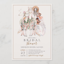 Möhippan Boho Bride och Llamas Inbjudningar