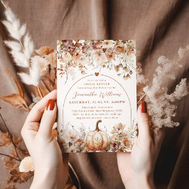 Möhippan Boho Fall Rustic Wildblomma Inbjudningar