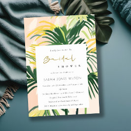 Möhippan Boho  Grönt Tropical Handflatan Beach Inbjudningar