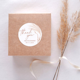 Möhippan Boho Pampas Grass Terracotta Runt Klistermärke