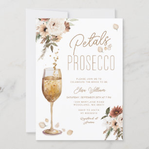 Möhippan Boho Pampas Petals och Prosecco Inbjudningar
