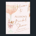 Möhippan Boho Ro Guld Message Välkommen Poster<br><div class="desc">Boho Pampas Guld Glass Möhippa Välkomstskylt Delikat och modernt vattenfärgat brunch och bubblande möhippa välkomstskylt med en bohemisk blommigt arrangemang med pampasgräs. Konstruktionen har också ett champagneglas och en modern kalligrafi faux ro guld och ett meddelande till gästerna. Det här är ett sött sätt att välkomna gäster till en brunch...</div>