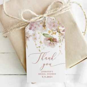 Möhippan Boho-trädgården - blommigt tack för märkr Presentetikett