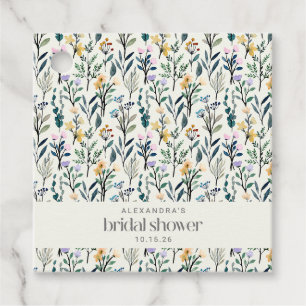Möhippan Boho Watercolor WildblomAnpassningsbar Gåvor Etiketter