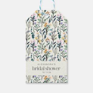 Möhippan Boho Watercolor WildblomAnpassningsbar Presentetikett