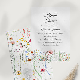 Möhippan Boho Watercolor Wildblommor Inbjudningar