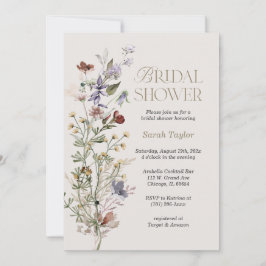 Möhippan Boho Wildblommor Watercolor Inbjudningar