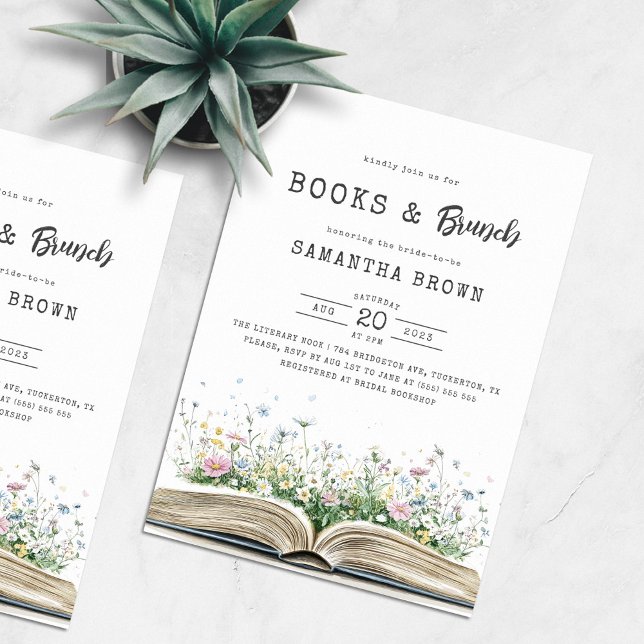 Möhippan bokar och Brunch Bok Inbjudningar (Skapare uppladdad)