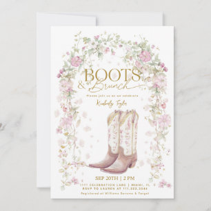 Möhippan Boots & Brunch Wildblomch Arch Inbjudningar