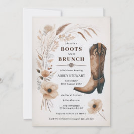 Möhippan Boots och Brunch Inbjudningar