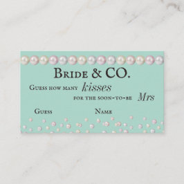 Möhippan "Bride Co Teal Blue Pearl Game Game" Tilläggskort