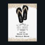 Möhippan Bride Flip Flop Sandals (sommarströ) Inbjudan Vykort<br><div class="desc">Möhippa med bride Flip Flop Sandals Summer Beach-vykort. Matchande objekt i min butik. Anpassa på vilket sätt du vill.</div>