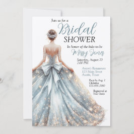 Möhippan Bröllop Gown, mousserande vacker Inbjudningar