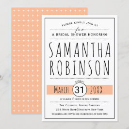 Möhippan bröllop i den moderna typografin inbjudningar