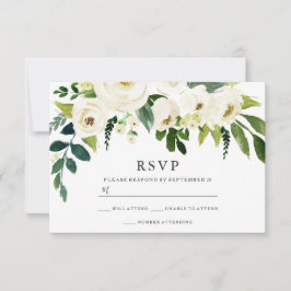 Möhippan Bröllop, vackra vita blommor OSA Kort