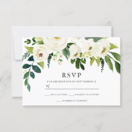 Möhippan Bröllop, vackra vita blommor OSA Kort