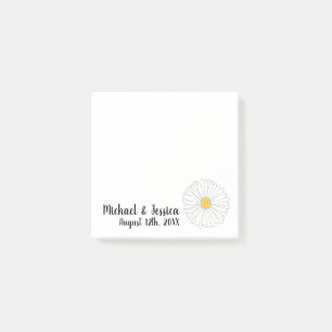 Möhippan Bröllopa för daisy blomma Blommigt Post-it Block