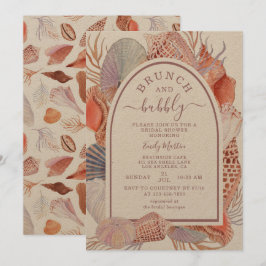 Möhippan Brunch & Bubly Beach Seashells Inbjudningar