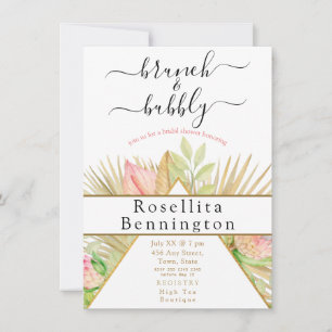 Möhippan Brunch och Bubly Boho Blommigt  Inbjudningar