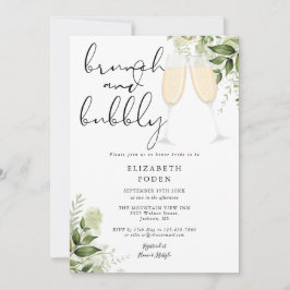 Möhippan Brunch och Bubly Greenery Inbjudningar