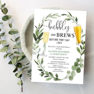 Möhippan Bubbles and Brews greenery par Inbjudningar