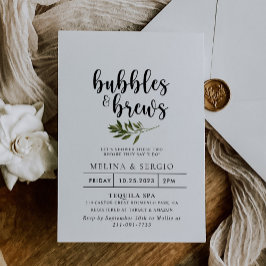 Möhippan Bubbles & Brews för botaniska Gröntar Inbjudningar